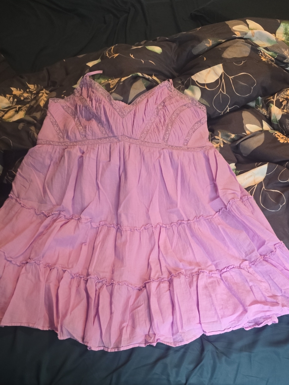 American Eagle Outfitters Lavender Tiered Sundress - Picture 1 of 1